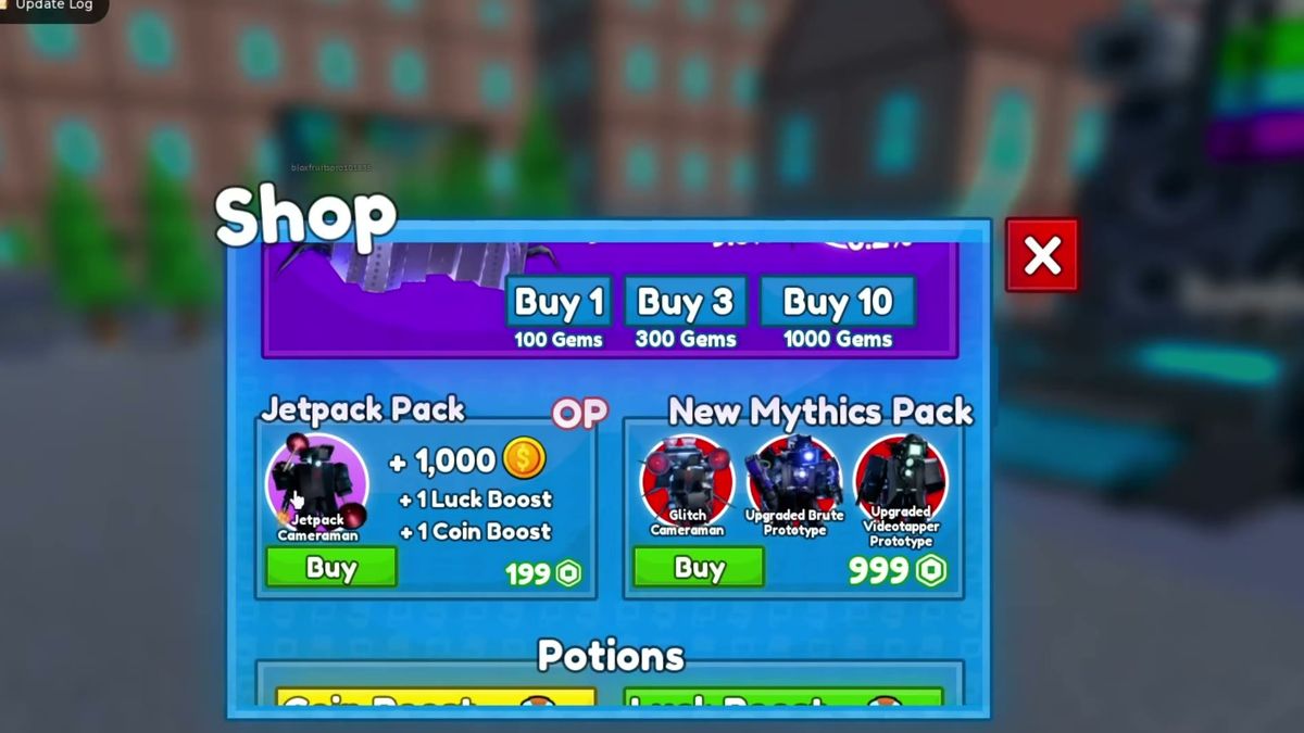 The crate shop: Buy 1 / 3 / 10 tiers and the drop percentages printed on every slot