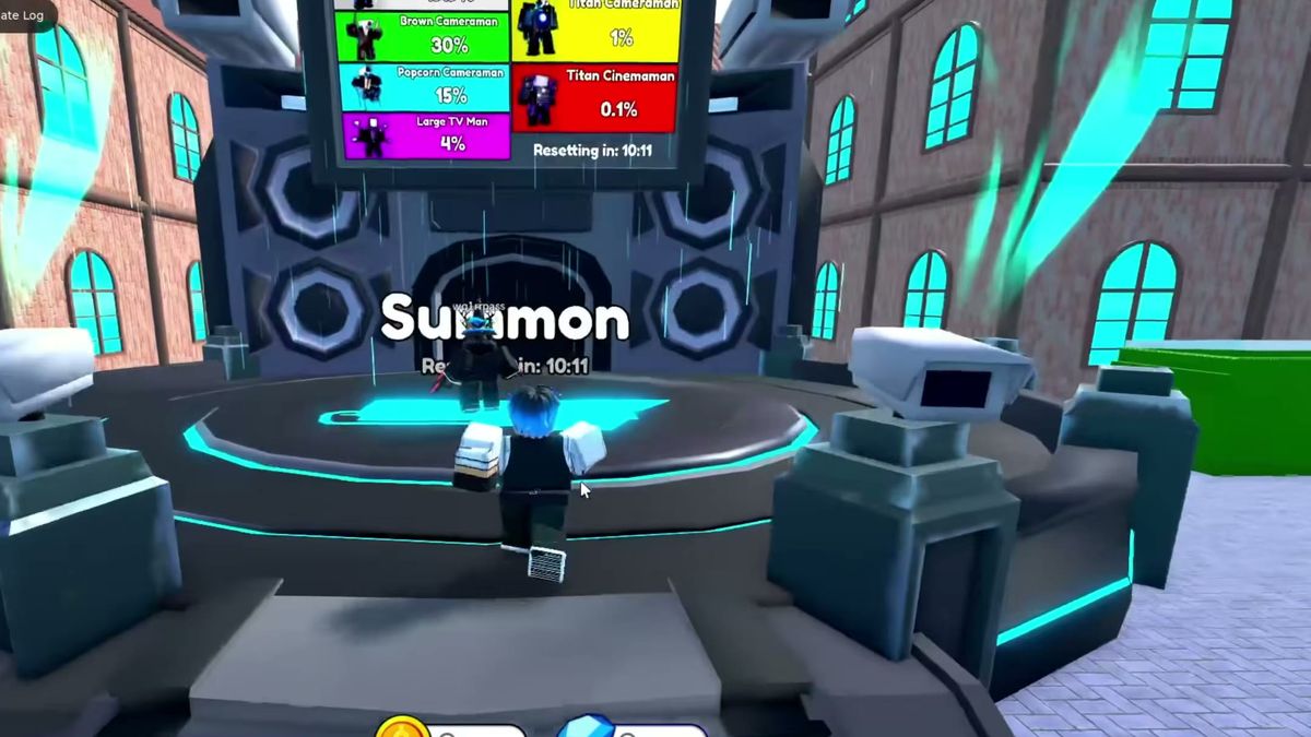 The summon platform in the lobby — where every roster starts